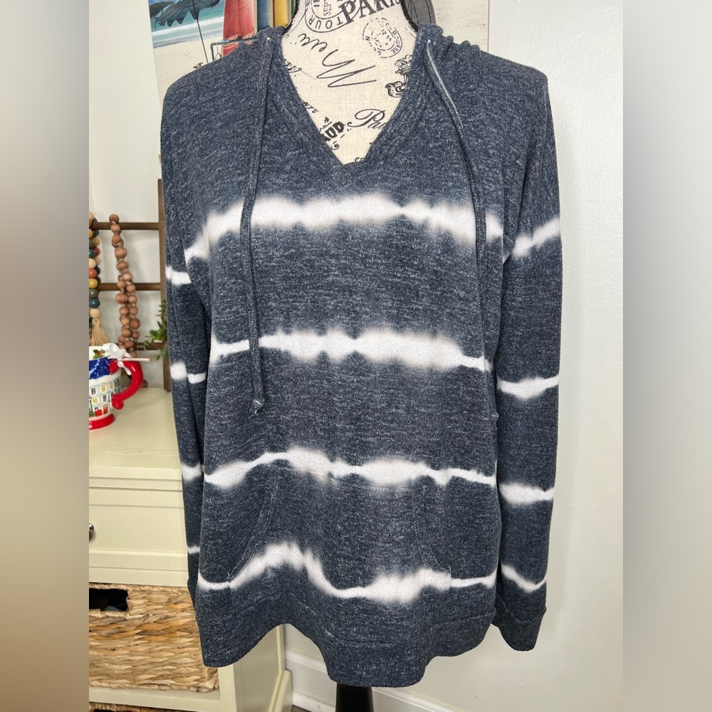 Theo & Spence Knit Tie Dye Hoodie Top